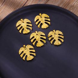 Pendant Necklaces Stainless Steel 5pcs/Set Hollow Leaf For Women Gold Plated Cactus Necklace Bulk Jewelry Wholesale