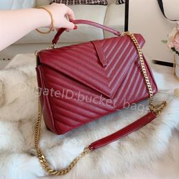 Wallets Luxury Designer Envelope Bags College Totes Plain Synthetic Leather Chain Top Handle tote bag Interior Zipper Pocket Women293C
