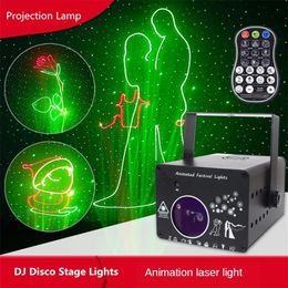 3D Laser Lighting Projection Light Rgb Colorful Dmx 512 Scanner Projector Party Xmas Dj Disco Show Lights LED Music Equipment Danc2425