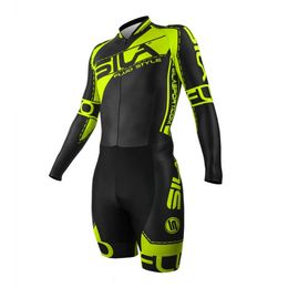 Cycling Jersey Sets 2020 sila manga longa triathlon skinsuit ciclismo terno dos homens bicicleta jrsei macaco macaco conjunto triathlon almofada fina mtb ropa cicl