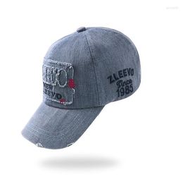 Ball Caps Letter Embroidered Baseball Cap Men's And Women's Fashion Sunshade Washed Hat