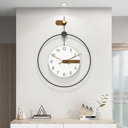 Wall Clocks Spanish Light Luxury Clock Living Room Study Creative Hanging Decoration Fashion Simple Modern Style Background
