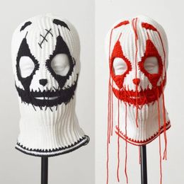 Beanie Skull Caps Balaclava Hat for Adult Autumn Winter Knitted Mask P ography Props Terrifying Ghost 231122