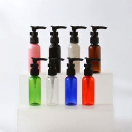 50ml Empty Lotion Pump Bottles Plastic PET BPA Free Pump Bottle Clear Black White Pump Top Great for Creams Body Wash Hand Soap Hpjud