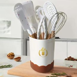 Kitchen 11pcs/set, Utensil Safety Set, Non-Stick Cooking Utensils Set With Wooden Handle, Washable Modern Cookware s