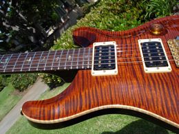 Hot sell good quality Electric Guitar 2004 Custom 24 Artist Brown Tortoise Flame 10 Top Birds- Musical Instruments