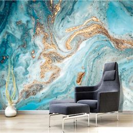 Custom wallpaper 3d landscape abstract new Chinese golden background wall living room bedroom263r