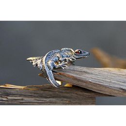 Band Rings Adjustable Lizard Ring Cabrite Gecko Chameleon Anole Jewellery Size Gift Idea Ship5689947 Drop Delivery Jewellery Ring Dhitp