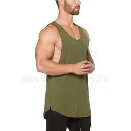 Men's Tank Tops Tank Top Men Stringer Tanktop Bodybuilding Sleeveless Shirt Workout Vest gyms Undershirt 230422