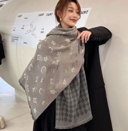 European New Cashmere-like Tassel Scarf Female Five-Pointed Star Autumn and Winter Warm Double-Sided Scarf Air Conditioning Blanket Shawl