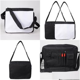 Storage Bags Sublimation Blank Shoder Male Female Single Inclined Tote Bag Personality Diy Mti Function Leisure Travel Business 16 5 Dhlpm