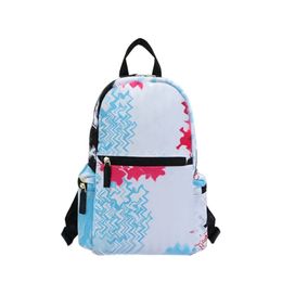 kids Backpack Plaid stitching leather letter logo backpack suitable for 5 years of age and above Backpack Classical teenagers school Casual backpack D05