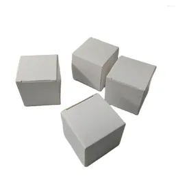 Gift Wrap Black Square Paper Boxes Kraft Cardboard Packing Box Handmade Candle Candy For Wedding Decorations White