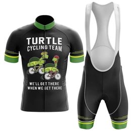 2022 TEAM Turtle PRO cycling jersey 19D gel bike shorts suit MTB Ropa Ciclismo mens summer bicycling Maillot culotte clothing212C