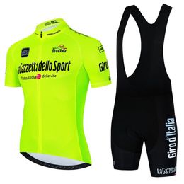 Tour De Italy D ITALIA Cycling Jersey Sets Men s Bicycle Short Sleeve Clothing Bike maillot Bib Shorts 220708331g