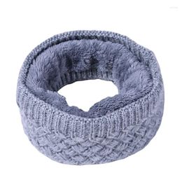 Scarves ANLYXI Winter Scarf For Women Children Baby Warm Cotton Brushed Knit Neck Warmer Circle Ski Climbing Men