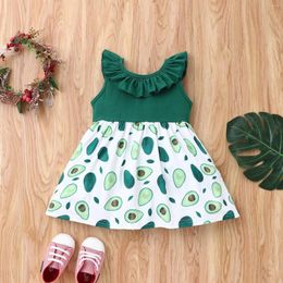 Girl Dresses Princess Infant Baby Sleeveless Clothes Print Falbala Dress Girls Fruit Dress&Skirt