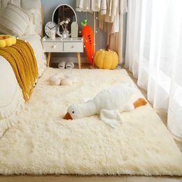 Carpet Thick Plush Carpet Bedroom Girl's Bedside Living Room Floor Mat Soft Velvet Rug Fluffy Long Hair Lounge Carpet Furry Decoration 231122