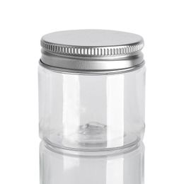 30 40 50 60 80ml Plastic Jars Transparent PET Storage Cans Boxes Round Bottle with Plastic/Aluminum Lids Fvjnj