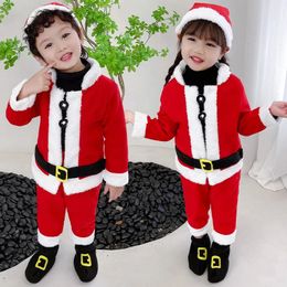 Clothing Sets Kids Christmas Sets Children Santa Claus Costume Boys Girls Christmas Suits Toddler Xmas Top Pants 2psc Outfit 1-12Y 231122