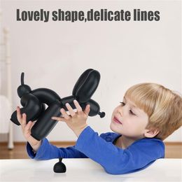 Balloon Dog Statue Resin Art Pooping Craft Abstract Animal Figurine Home Decor Sculpture Valentine's Gift Room Decoration R17264Z