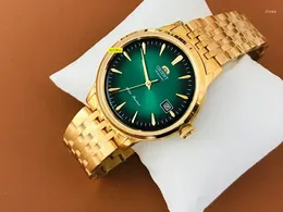 Wristwatches 2023 Japanese Double Lion Single Calendar Fully Automatic Mechanical Watch Men's Colour Gold Oriental