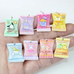 Charms 10Pcs/Lot Resin Simulation Mini Candy Snack Charm Pendant For DIY Jewellery Making Accessories Earrings Necklace Keychain