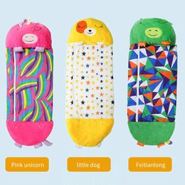 Sleeping Bags Children's Sleeping Bag Cartoon Animal Blanket Sleep Sacks Anti-kick Quilt Plush Doll Pillow Baby Sleep Sack For Boys Girls 231122