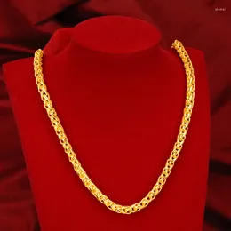 Choker SAIYE Hip Hop 24k Gold Plated Rope 60CM Men's Chain Jewelry Gift For Women