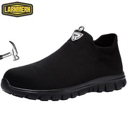 Dress Shoes LARNMERN Work Safety Men Women Steel Toe Lightweight Slip On Breathable Nonslip Summer For Construct Boots 230421