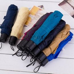 Portable Mini Anti-uv Folding Compact Rain Sun Umbrella 8K tri-folded umbrella249u