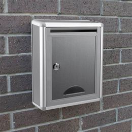 Garden Decorations Box Wall Suggestion Drop Mailbox Locking Mail Lockmounted Boxes Donation Metal Mount Hanging Letter Post Ballot267w