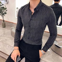 Men's Casual Shirts Cotton Men Shirt Business Long Sleeve Office Ourdoor Slim Fit Male Daily Clothing