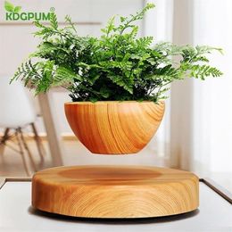 EU US AU Plug Levitating Air Bonsai Pot Magnetic Levitation Plants Planter Flower Pots Potted Succulent Plant Home Office Decor Y2190a