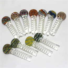 Glycerin Glass Smoking Hand Pipes 100g Beautiful Water Bong Tobacco Accessories Dab Rig Art Oil Burner Spoon pipe Gift