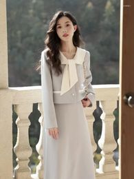 Two Piece Dress UNXX Korean Skirts Blazer Outfits Office Ladies Elegant Shorts Coats A-line High Waist Pleated Suit Luxury 2 Set