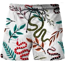 Men's Shorts Snake Pattern Streetwear Boys Short 3D Printing Children Summer Casual Pants Comfortable