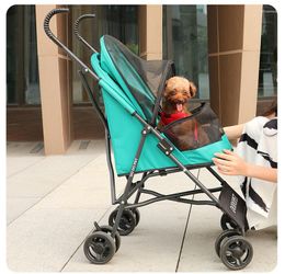 Dog Car Seat Covers Pet Cart Cat Teddy Outgoing Convenient Folding Installation Free Fast Collection Four Wheel Outdoor Travel Supplies