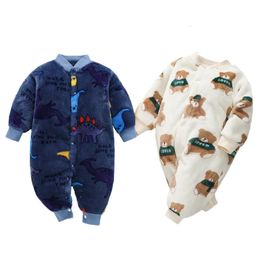 Jackets Spring born Baby Clothes Cute Infant Jacket for Jumpsuit Boys Soft Flannel Bebe Romper 0 9 Months 231122