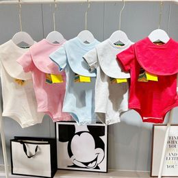 Baby Neugeborenen Sommer Strampler Kleidung Säugling neu geboren Strampler Mädchen Designer Bär Marke Brief Kostüm Overalls Kleidung Overall Kinder Body für Babys Outfit
