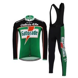 2022 Chateau d'ax Gatorade TEAM Cycling Jersey 19D Gel Pad Bike Pants Set Quick Dry Spring Autumn MTB Ropa Ciclismo Long Slee234H