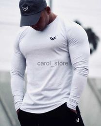 Men's T-Shirts Long Sleeve Tshirt Men Solid Colour Cotton T-shirt Bodybuilding Underwear Shirts Spring Jogger Sports Muscle Exercise 3XL J231121