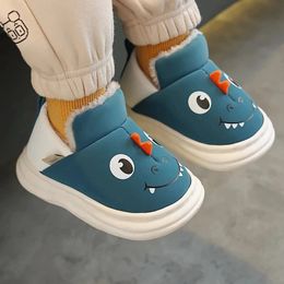 Slipper Cute Home for Children Kawaii Dinosaur Cartoon Sandals Boy Girls Winter Child Indoor Baby Cotton Shoes 231122