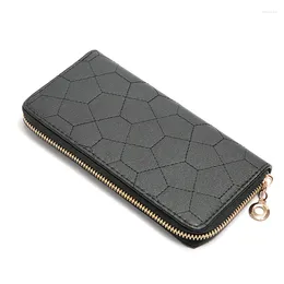 Wallets Wallet For Women Stylish Geometric Pattern Women's With Multiple Card Slots And Zipper Pocket Long Design Purses