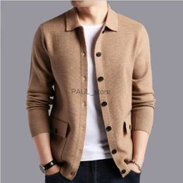 Men's Sweaters New Men Sweater Cardigan Solid Colour Autumn High Quality Business Casual Slim Fit Button Pocket Fashion Male Knit Shirts S-3XLL231122