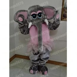 Performance pink elephant Mascot Costumes high quality Cartoon Character Outfit Suit Carnival Adults Size Halloween Christmas Party Carnival Dress suits