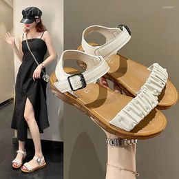 Sandals Brand Summer Fashion Casual Shoes Women White Roman Style Gladiator Ladies Flat Plus Size
