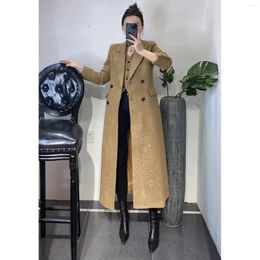 Women's Trench Coats Advanced Set 2023 Autumn/Winter Dictatorship Design Commuter OL Coat Vest Two Piece Winter For Women