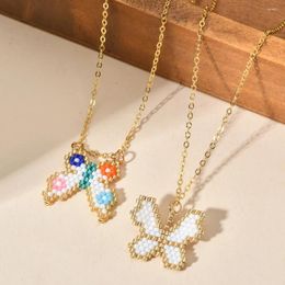 Pendant Necklaces Cute Beauty Butterfly for Women Girl Gift Mother Daughter Gold Color Chain Chokers Sister Friend