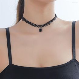 Pendant Necklaces NCEE 2023 Japanese Korean Necklace Women's Style Simple Lace Clavicle Chain Fashion Short Collar Gift